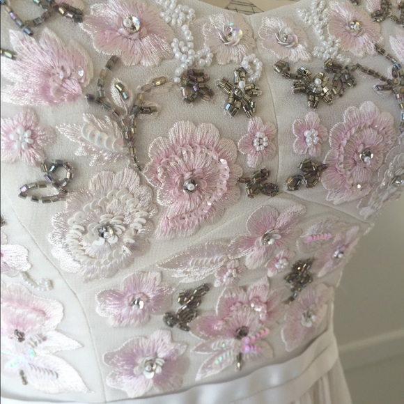 Needle & Thread Trailing Tulle Maxi Dress White - Picture 6 of 8